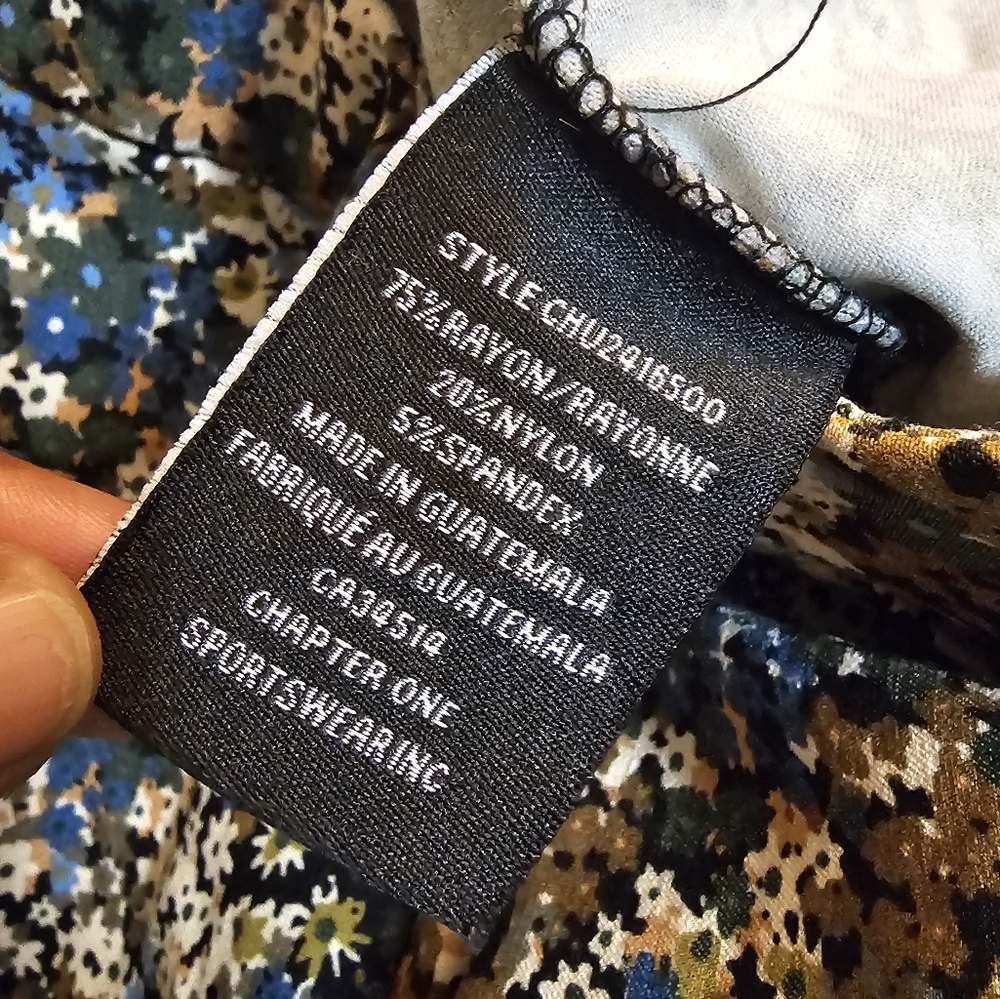 Jules & Leopold Brown Blue Floral Casual Career Office Pull-On Pants Medium - Picture 6 of 8